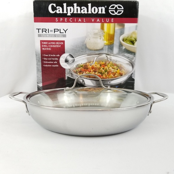 Calphalon Other - Calphalon Tri Ply Stainless Steel 12 Inch Everyday